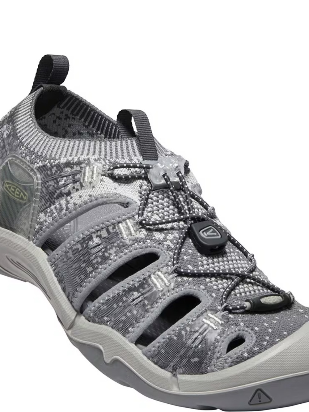 KEEN Women's Gray Sport Sandal - Slip-On Knit Water-Ready Shoe